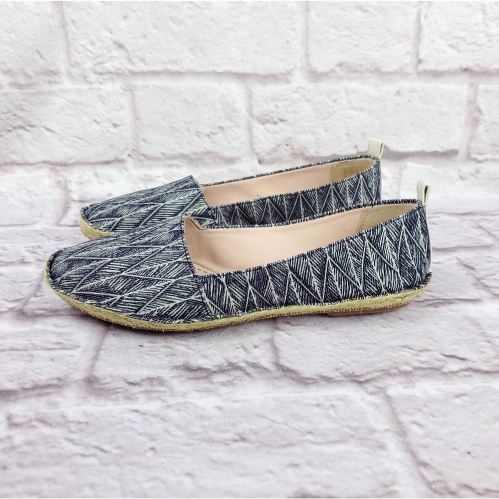 Clarks summer slides shoes flats navy blue white size 8 women's